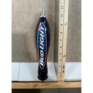 Bud Light Beer Tap Handle Navy Blue Shield Logo Kegerator Bar Tap 10 Inch